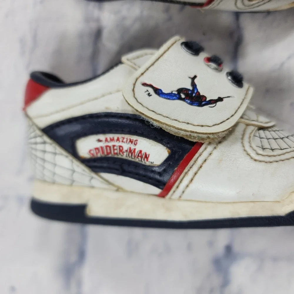 Marvel Spider Man 1988 Toddler Shoes SIZE 3 Collector Rare VINTAGE